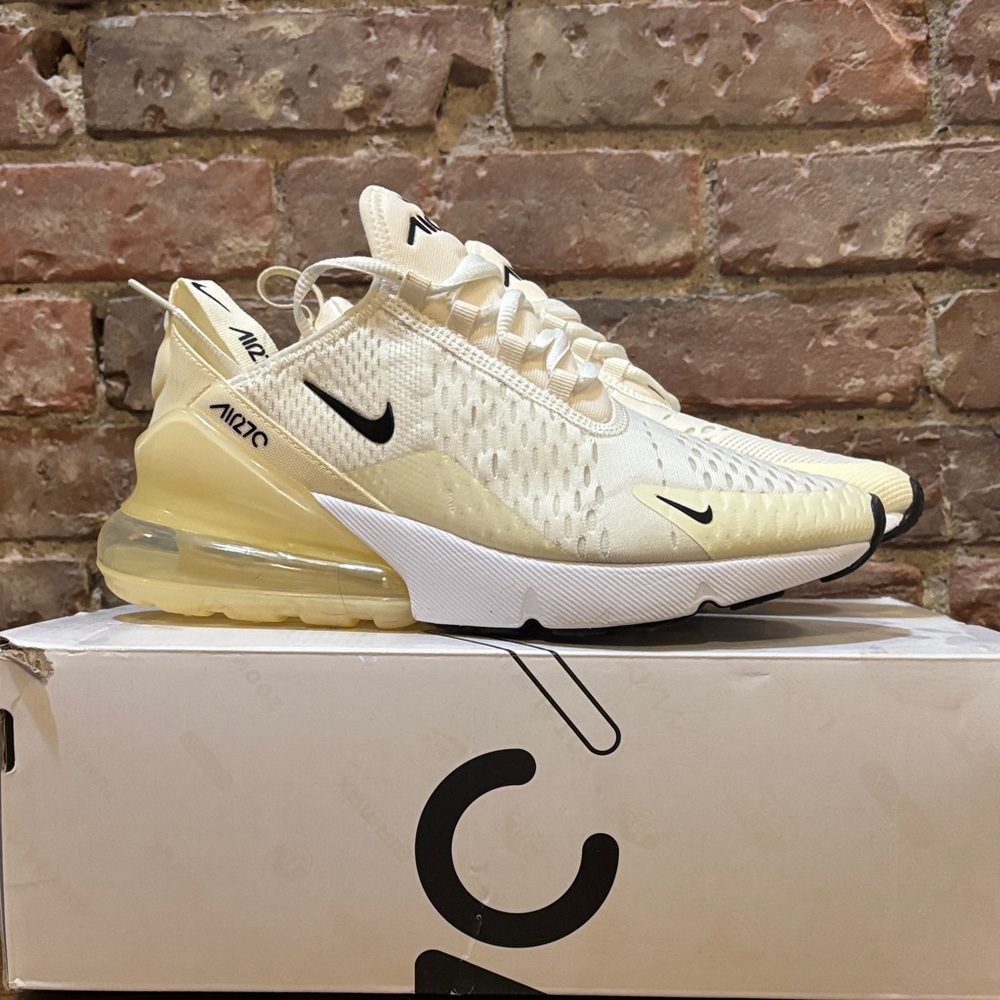 Nike Air Max 270 Cream Black Athletic Shoes